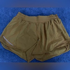 Lululemon- Hotty Hot Short- 4 inch- Mustard Yellow/Gold